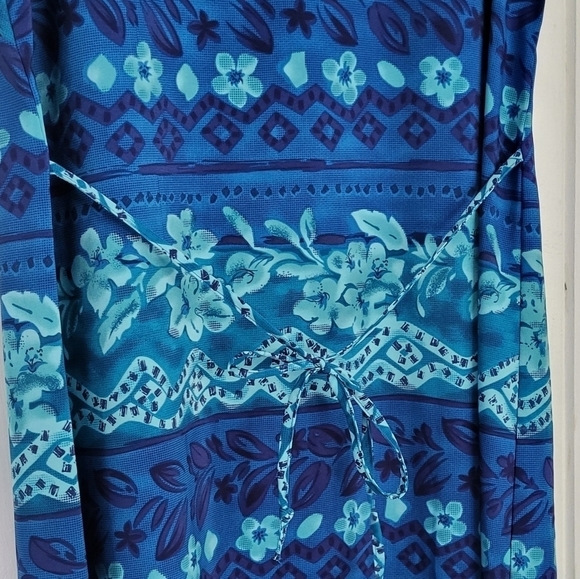 Hawaiian Print Sheath 90's Tank Dress - Picture 6 of 8